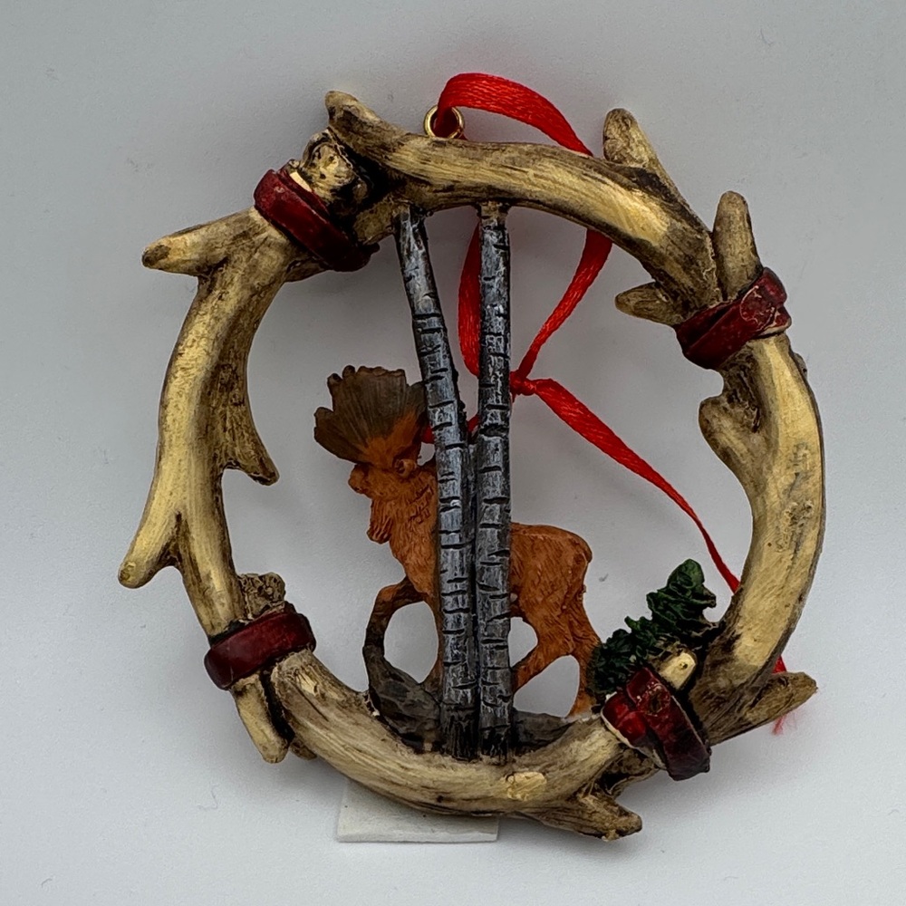 Destination Souvenir Alaska & Yukon Moose Christmas Ornaments Set of 2 - Picture 3 of 5